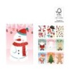 GLIMN. Set de six feuilles avec figurines de Noël et 3 feuilles d'autocollants
