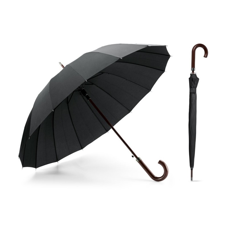HEDI. Parapluie à 16 baleines en pongee 190T avec ouverture automatique